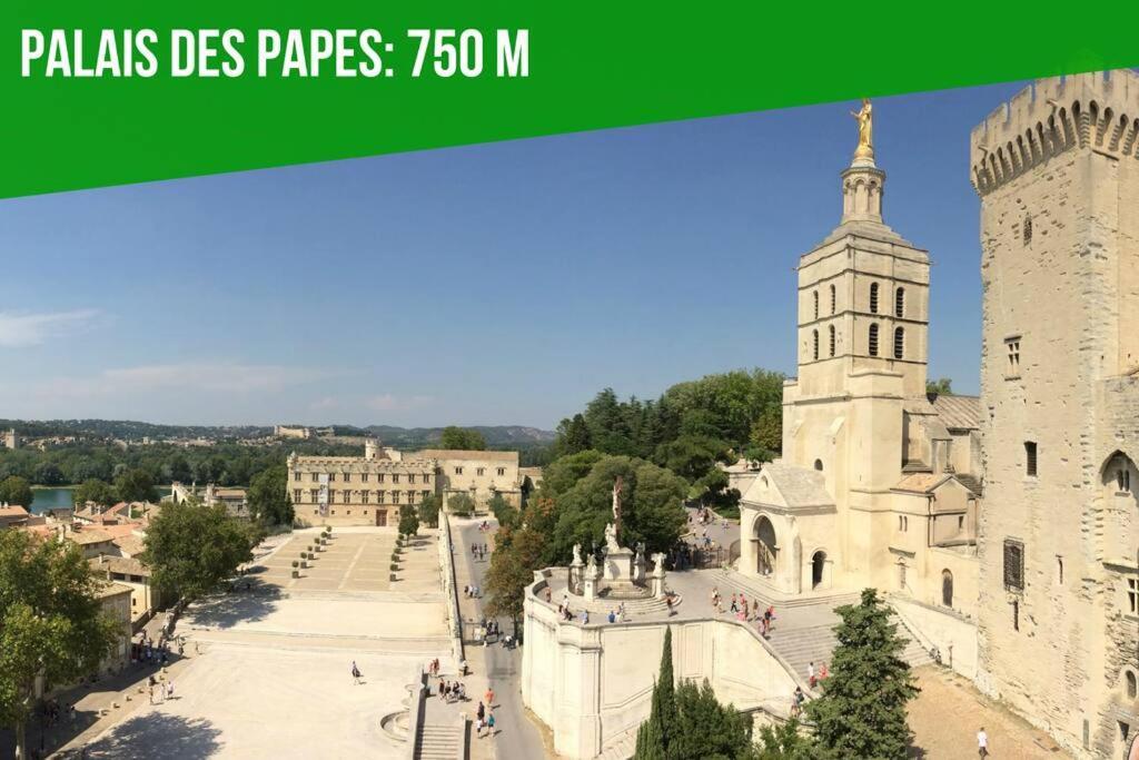 Le Loft Des Papes - 2 Terrasses - Vue Panoramique Sur La Ville - Ac Clim Avinhão Exterior foto